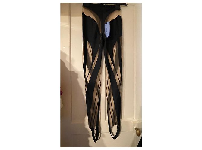 Leggings Thierry Mugler negro y nude efecto transparencia Carne - vista 3