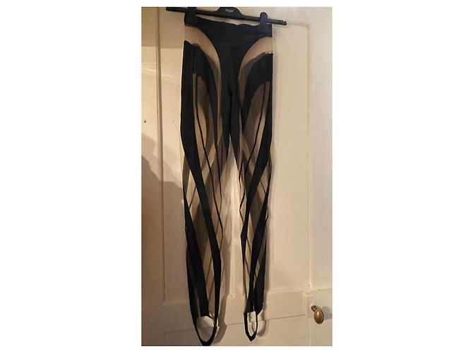 Leggings Thierry Mugler negro y nude efecto transparencia Carne - vista 4