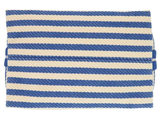 Hermès Bolsa de algodón a rayas Hermes Azul Crudo - vista 4