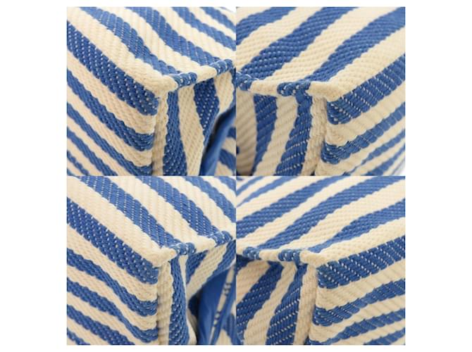 Hermès Bolsa de algodón a rayas Hermes Azul Crudo - vista 5