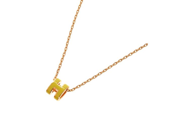 Hermès Collana Hermes Mini Pop H Giallo Rosa - vista 2