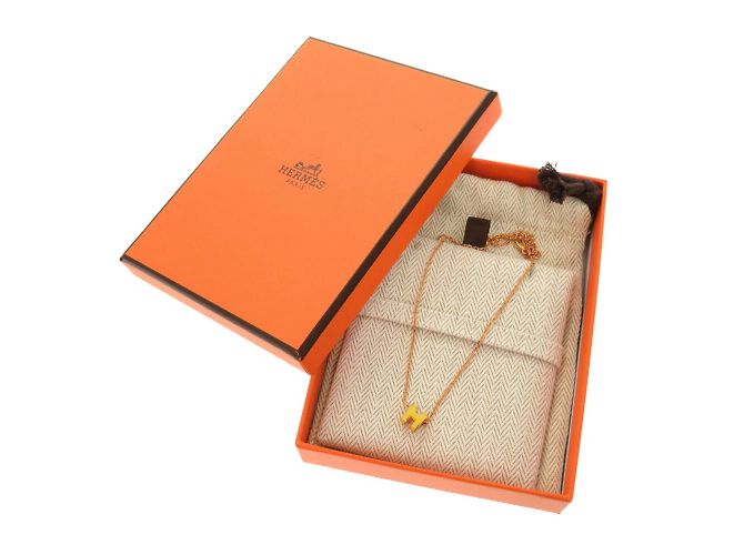 Hermès Collana Hermes Mini Pop H Giallo Rosa - vista 3