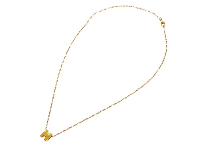 Hermès Collana Hermes Mini Pop H Giallo Rosa - vista 4