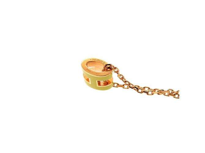 Hermès Collana Hermes Mini Pop H Giallo Rosa - vista 5
