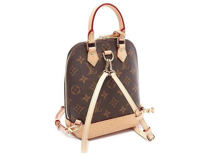 Zaino Alma Monogram Marrone Louis Vuitton - vista 2