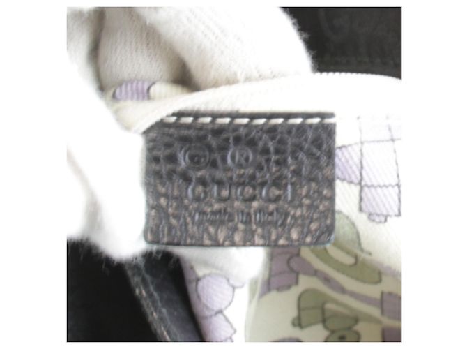 Borsa a spalla in nylon nero Gucci - vista 11