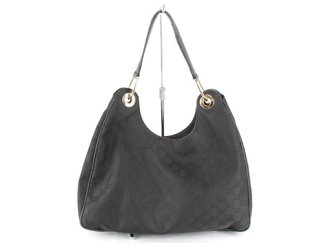Borsa a spalla in nylon nero Gucci - vista 2