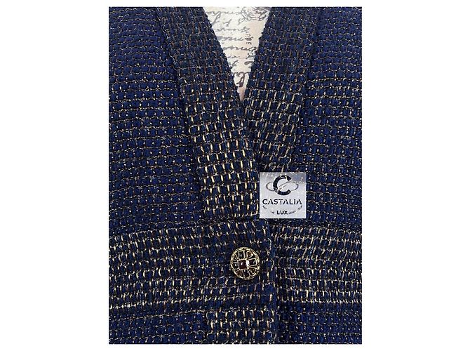 Chanel París / Egipto Chaqueta Celestial Gleam con Botones CC Gripoix 36 FR Azul marino - vista 15