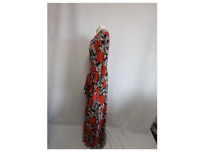 Abito maxi stampato floreale Diane Von Furstenberg in viscosa multicolore - vista 12