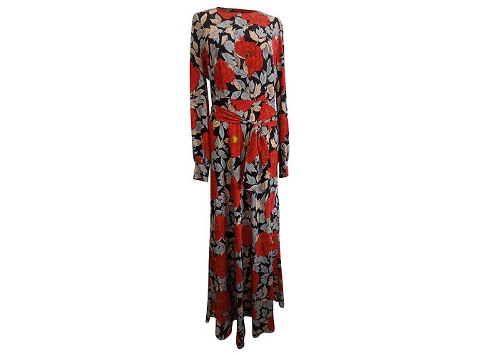 Abito maxi stampato floreale Diane Von Furstenberg in viscosa multicolore - vista 2