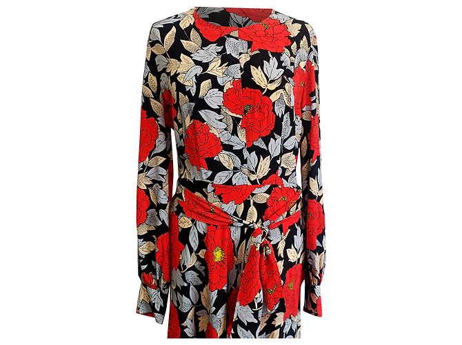 Abito maxi stampato floreale Diane Von Furstenberg in viscosa multicolore - vista 3