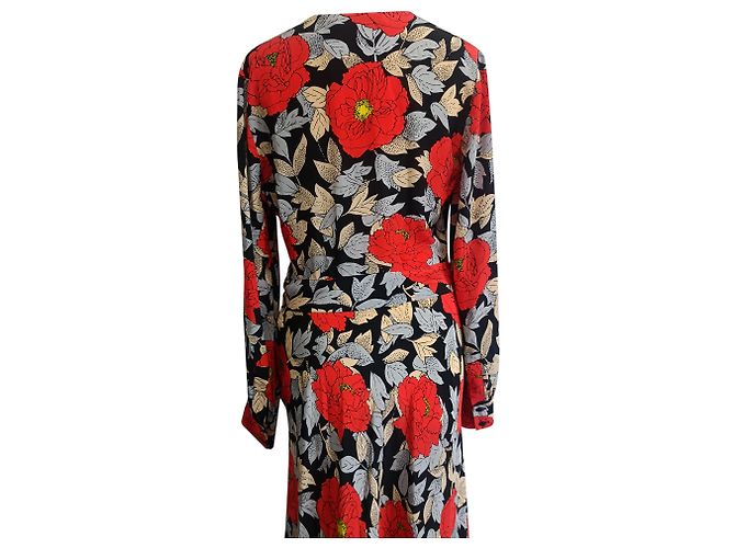 Abito maxi stampato floreale Diane Von Furstenberg in viscosa multicolore - vista 4