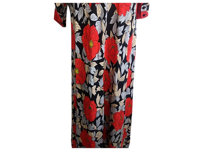 Abito maxi stampato floreale Diane Von Furstenberg in viscosa multicolore - vista 5