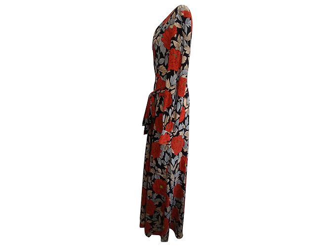 Abito maxi stampato floreale Diane Von Furstenberg in viscosa multicolore - vista 6