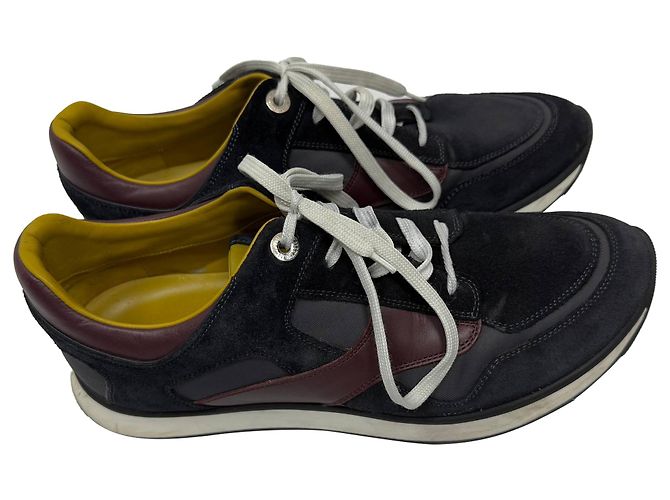 Sneakers con lacci Louis Vuitton Miles in suede multicolore e pelle - vista 18