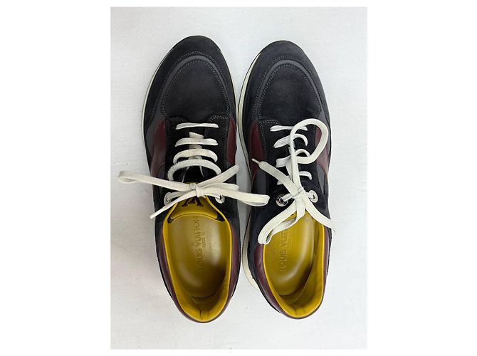 Sneakers con lacci Louis Vuitton Miles in suede multicolore e pelle - vista 24