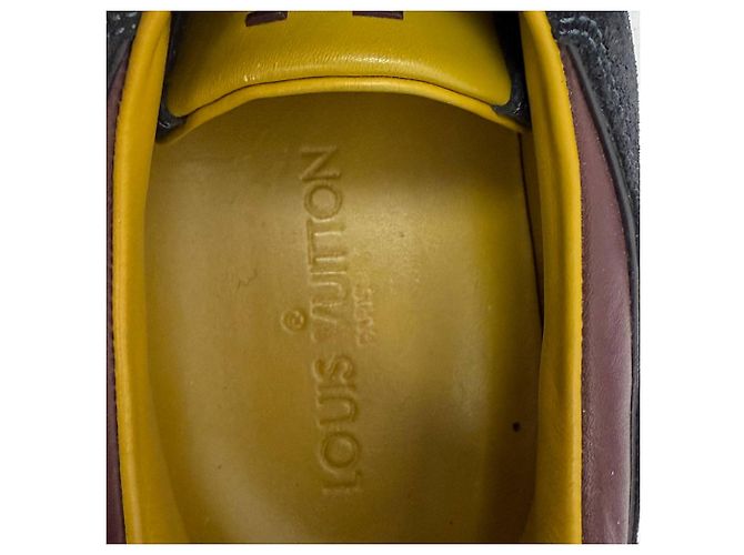 Sneakers con lacci Louis Vuitton Miles in suede multicolore e pelle - vista 3