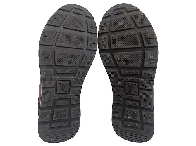 Sneakers con lacci Louis Vuitton Miles in suede multicolore e pelle - vista 5