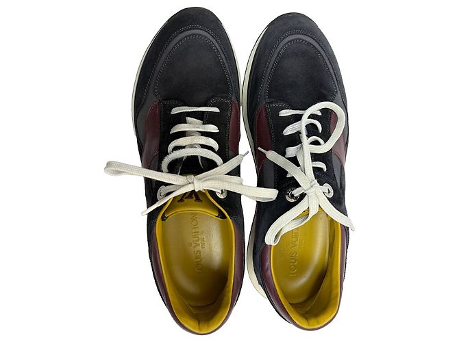 Sneakers con lacci Louis Vuitton Miles in suede multicolore e pelle - vista 6