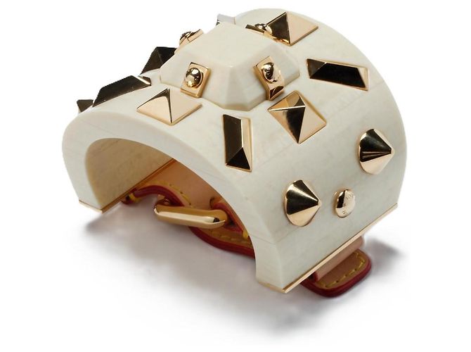 Bracciale Manchette Louis Vuitton 2012 Marc Jacobs LV Snails Catwalk Maxi Cuff D'oro - vista 4