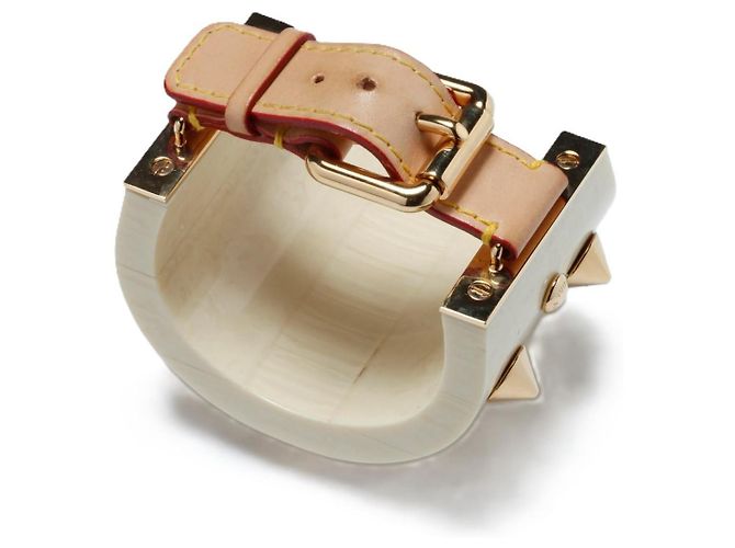 Bracciale Manchette Louis Vuitton 2012 Marc Jacobs LV Snails Catwalk Maxi Cuff D'oro - vista 5