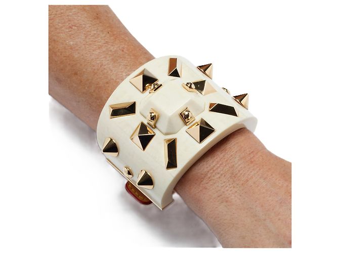 Bracciale Manchette Louis Vuitton 2012 Marc Jacobs LV Snails Catwalk Maxi Cuff D'oro - vista 6
