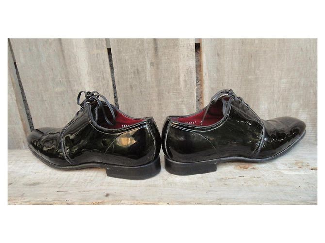 Derby Millenial Dolce & Gabbana in pelle verniciata nera Nero - vista 5