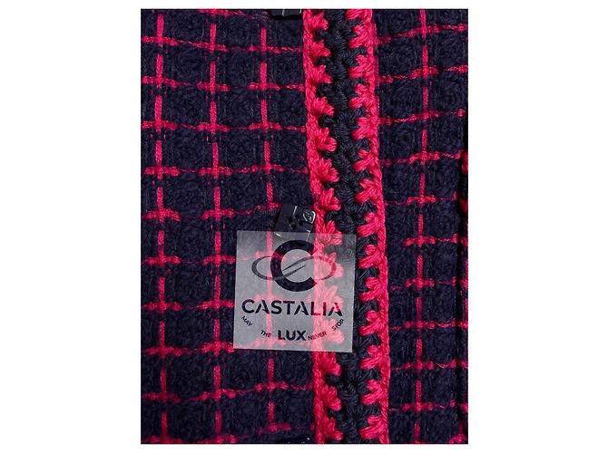 Chanel 2000 Couture Tweed Coat with CC Cube Buttons Multiple colors - view 12
