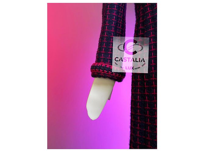 Chanel 2000 Couture Tweed Coat with CC Cube Buttons Multiple colors - view 18