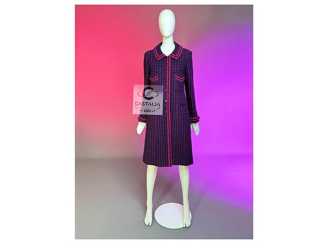 Chanel 2000 Couture Tweed Coat with CC Cube Buttons Multiple colors - view 3