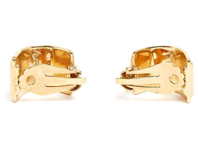 Orecchini a clip Hermès Boucles Clips Email Imprime Red Marine D'oro - vista 4