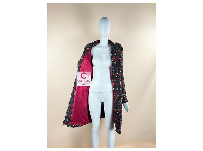 Chanel Abrigo de tweed Relic París / Edimburgo con botones CC Gripoix 42 FR Multicolor - vista 14