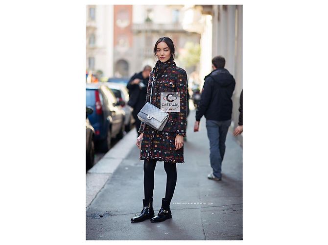 Chanel Abrigo de tweed Relic París / Edimburgo con botones CC Gripoix 42 FR Multicolor - vista 7