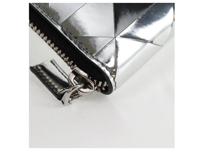 Bolso con correa de collar PRADA, panel triangular, tono plateado auténtico 118871M - vista 16