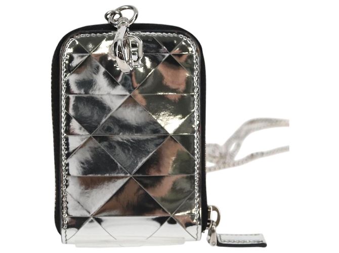 Bolso con correa de collar PRADA, panel triangular, tono plateado auténtico 118871M - vista 3