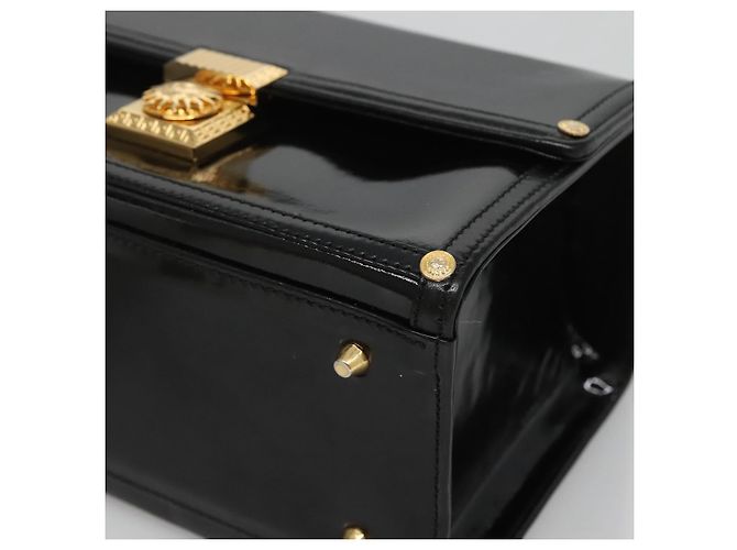 Borsa Vanity VERSACE Smalto Nero Oro Auth bs26705 D'oro - vista 10