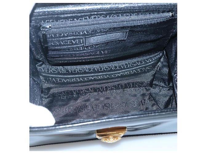 Borsa Vanity VERSACE Smalto Nero Oro Auth bs26705 D'oro - vista 11