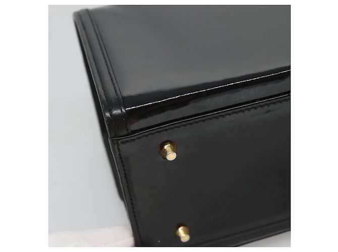 Borsa Vanity VERSACE Smalto Nero Oro Auth bs26705 D'oro - vista 16