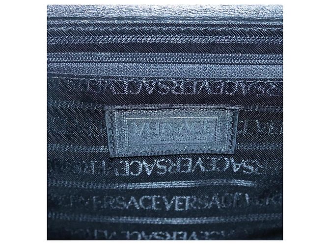 Borsa Vanity VERSACE Smalto Nero Oro Auth bs26705 D'oro - vista 17