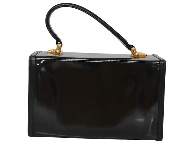 Borsa Vanity VERSACE Smalto Nero Oro Auth bs26705 D'oro - vista 2