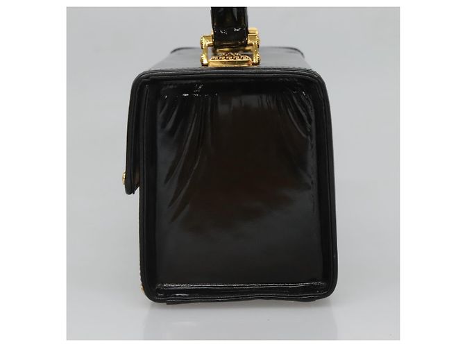 Borsa Vanity VERSACE Smalto Nero Oro Auth bs26705 D'oro - vista 4