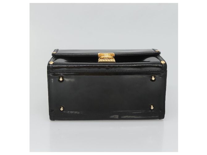Borsa Vanity VERSACE Smalto Nero Oro Auth bs26705 D'oro - vista 5
