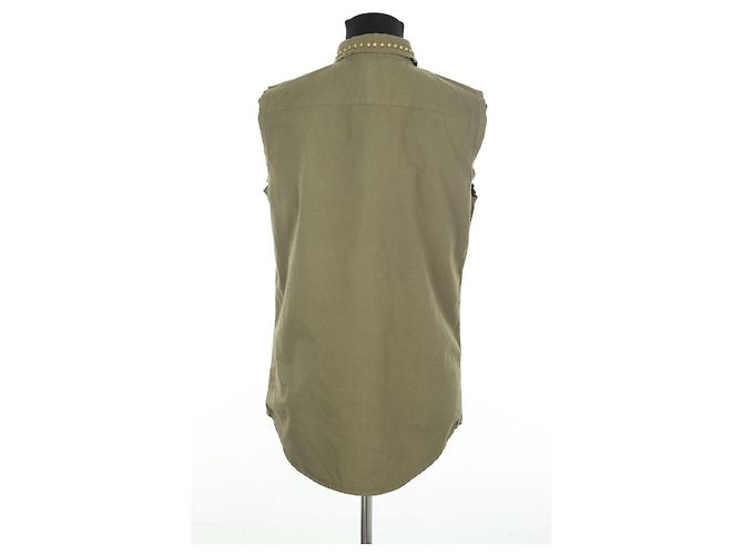 Laurence Dolige Camisa de algodón caqui - vista 5