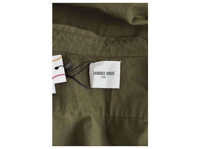 Laurence Dolige Camisa de algodón caqui - vista 6