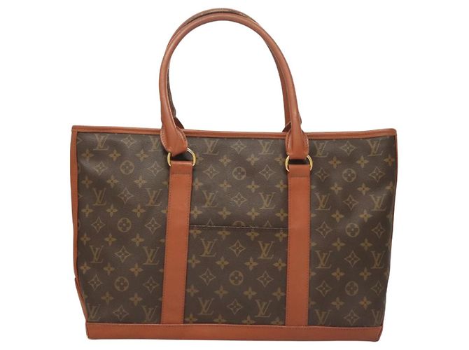 LOUIS VUITTON Monogram Sac Weekend PM Bolsa de Mano M42425 LV Auth BA2696 Monograma - vista 3
