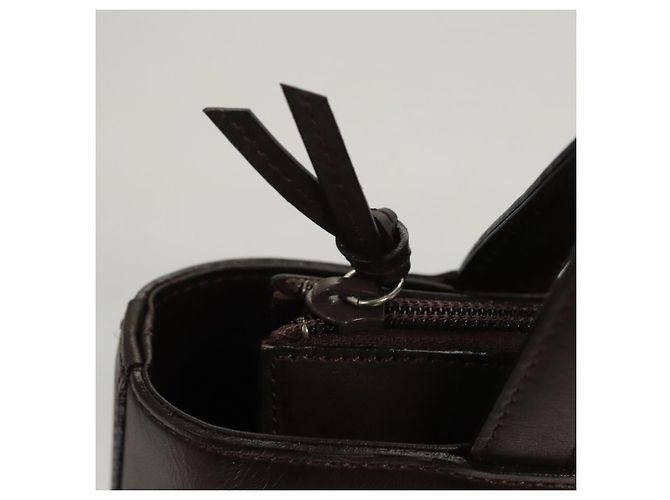 Borsa a mano BURBERRY in pelle scamosciata marrone Auth BA2670 - vista 15