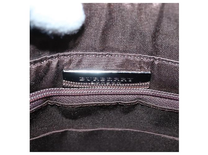 Borsa a mano BURBERRY in pelle scamosciata marrone Auth BA2670 - vista 16
