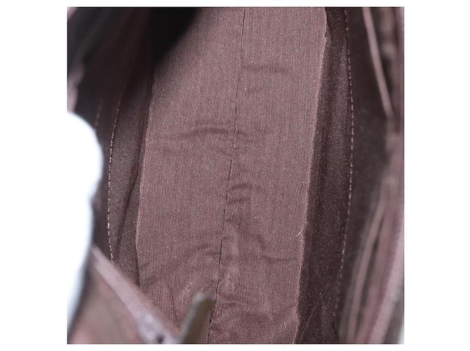 Borsa a mano BURBERRY in pelle scamosciata marrone Auth BA2670 - vista 17