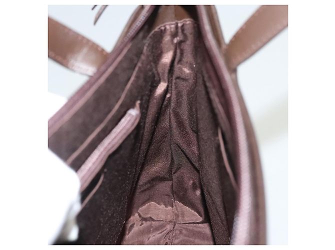 Borsa a mano BURBERRY in pelle scamosciata marrone Auth BA2670 - vista 18