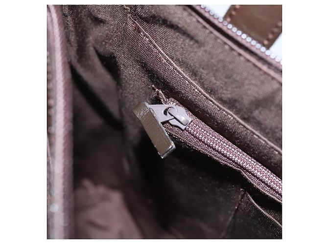 Borsa a mano BURBERRY in pelle scamosciata marrone Auth BA2670 - vista 20